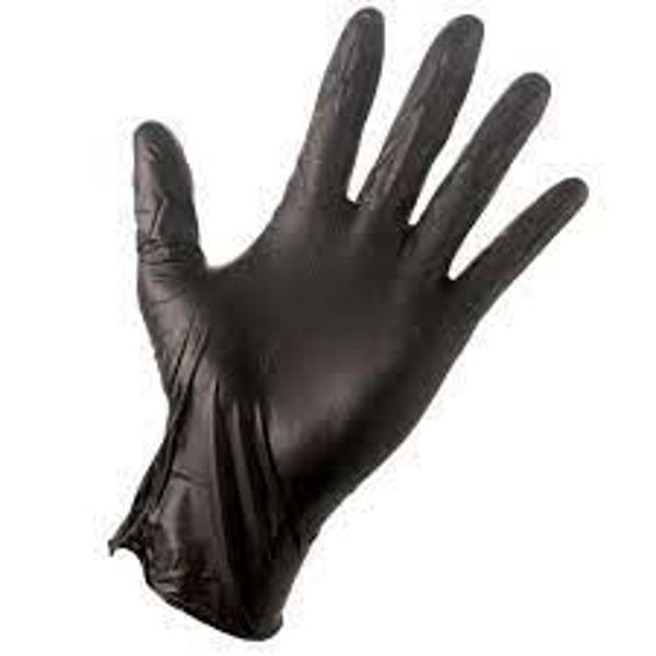 Picture of BLACK NITRILE GLOVES P/F X LARGE (100)