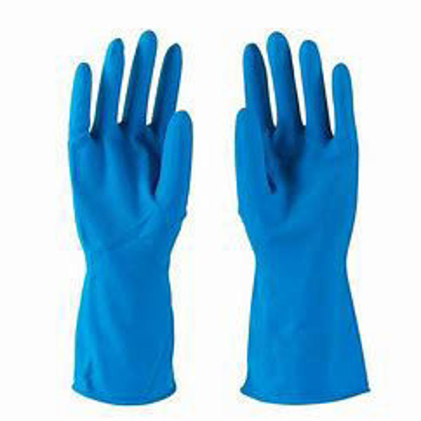 Picture of HOUSEHOLD GLOVES MEDIUM BLUE (1 PAIR)