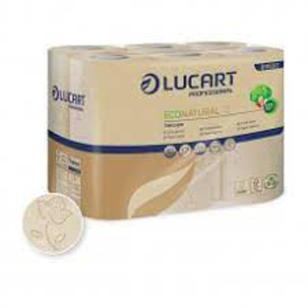 Picture of LUCART ECO NATURAL STANDARD TOILET ROLLS 400 SHEETS (30 ROLLS)