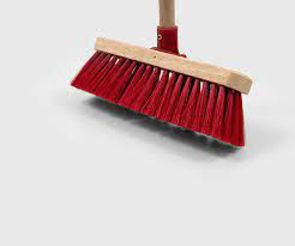 Picture of 11.5" SOFT RED PVC SOCKETED BROOM C/W HANDLE