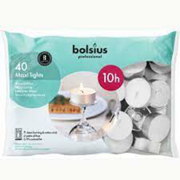 Picture of BOLSIUS MAXI TEALIGHT 10HR (40)