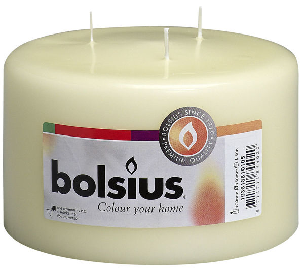 Picture of BOLSIUS MAMMOTH 3 WICK PILLAR CANDLE 100mm/150mm