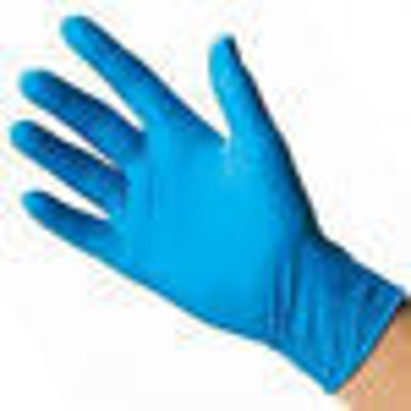 Picture of BLUE NITRILE GLOVES P/F LARGE (100)