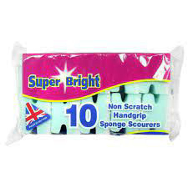 Picture of SUPERBRIGHT HANDY GRIP NON SCRATCH SPONGE SCOURER (10)