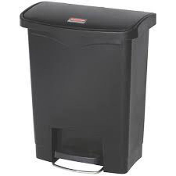 Picture of RUBBERMAID 30LT SLIM JIM STEP ON BLACK BIN