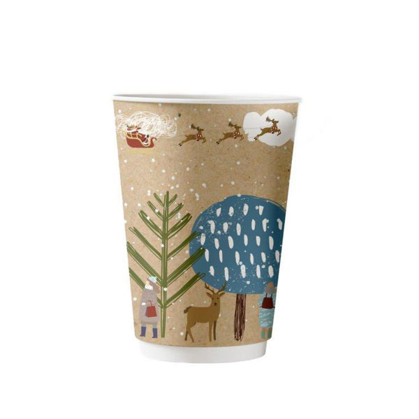 Picture of 12OZ COMPOSTABLE CHRISTMAS CUPS (500)