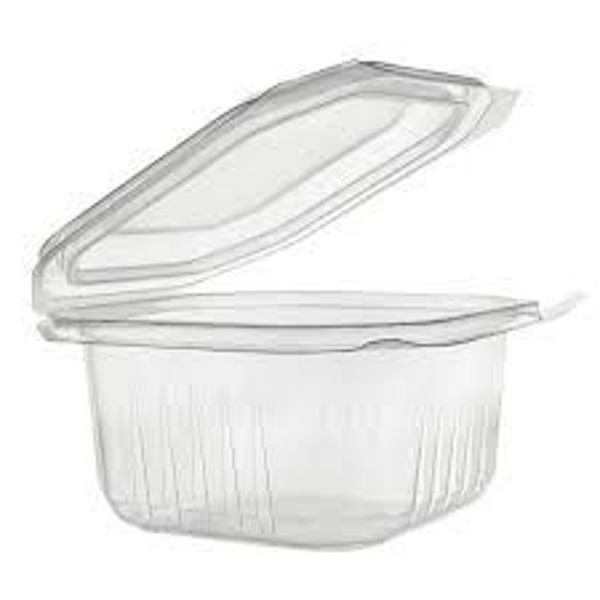 Picture of 375CC SQUARE HINGED SALAD CONTAINER (500)