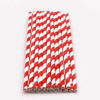 Picture of RED & WHITE 3PLY COMPOSTABLE PAPER STRAW 197MM X 6MM (48X100)