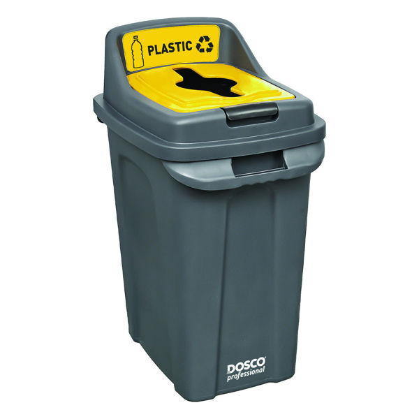 Picture of 70LT RECYCLING BIN YELLOW LID (PLASTICS)