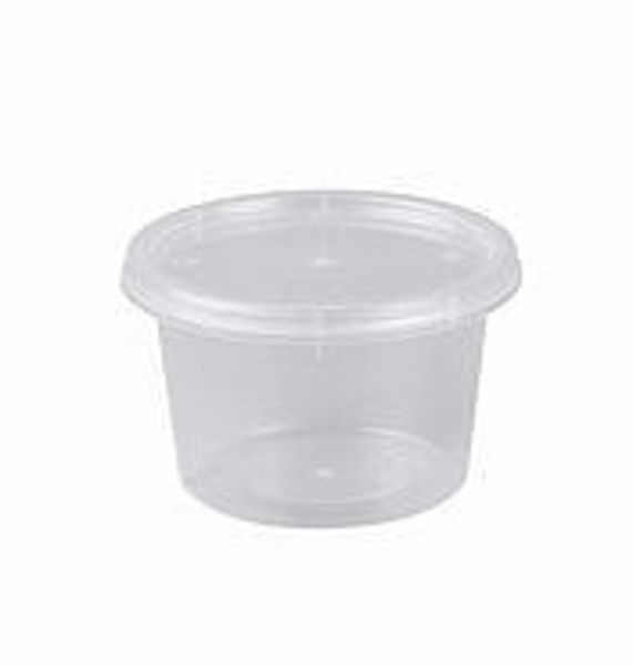 Picture of 4oz Clear microwavable container and lids-Standard(1000)