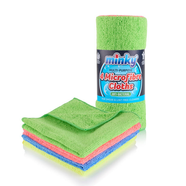 Picture of MINKY ANTIBAC MICROFIBRE ROLLS 4 PACK