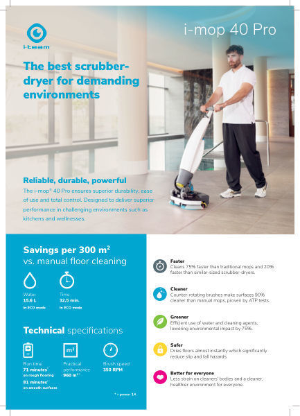 Picture of I-MOP 40 PRO SCRUBBER DRYER-PRICE ON REQUEST